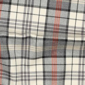 Tartan check, ecru/grey/orange