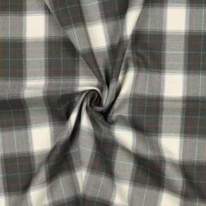 Tartan check, Pickle/ecru