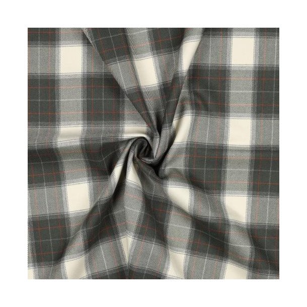 Tartan check, Pickle/ecru