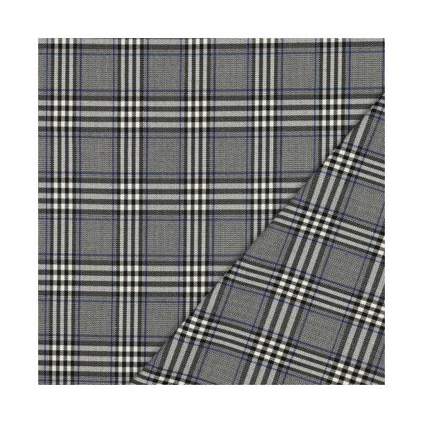Tartan check Grey/Black/Cobalt