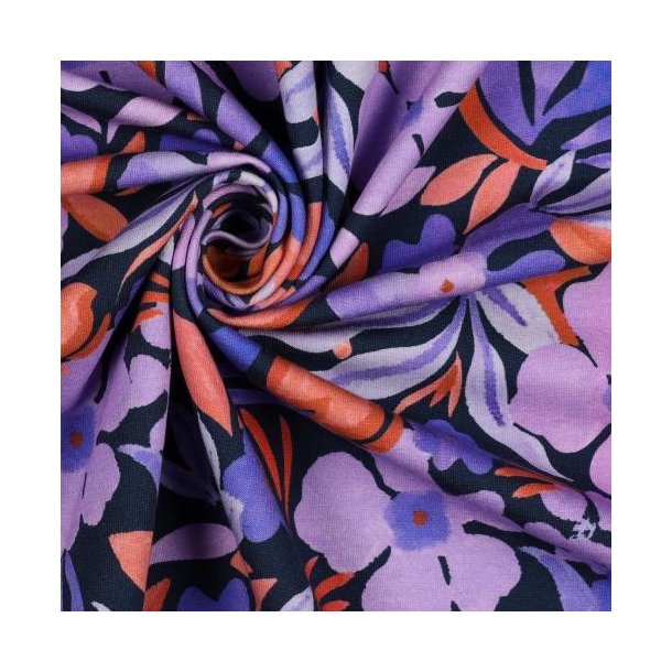 Sweat digital Flowers, Navy