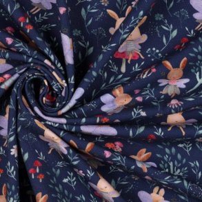 Gots jersey digital Bunnies, Blue