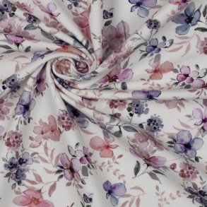 �kotex bomulds jersey Flowers, Off white