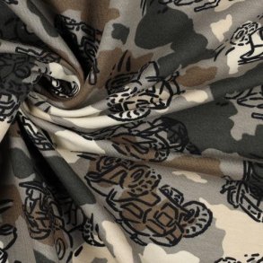 Gots French terry, Camo trucks, Taupe