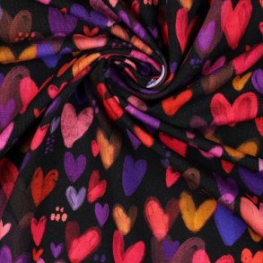 �kotex bomulds jersey Hearts, Black