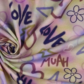 �kotex bomulds jersey Girly Graffiti, Light pink