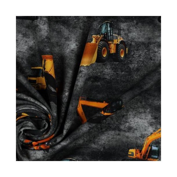 �kotex bomulds jersey Construction vehicles, Black