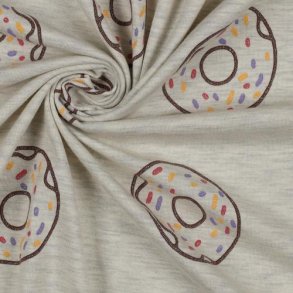 Jersey Melange Glitter Donuts, Ecru melange