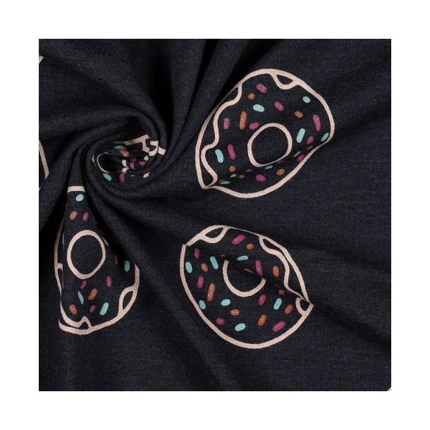 Jersey melange glitter Donuts, Indigo melange