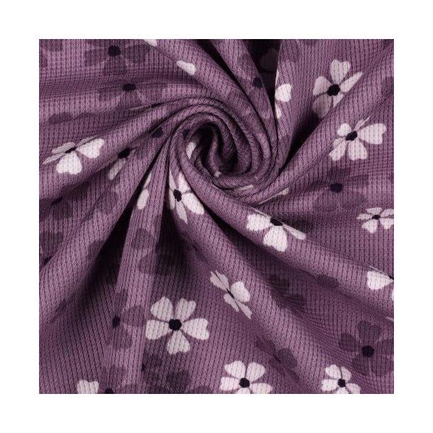 Waffelstrik Flowers, Lavender