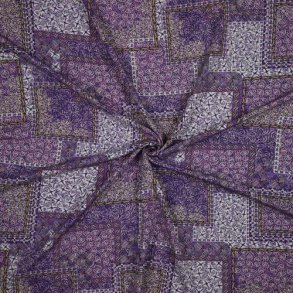 Radiance/viscose Digital Patchwork, Purple