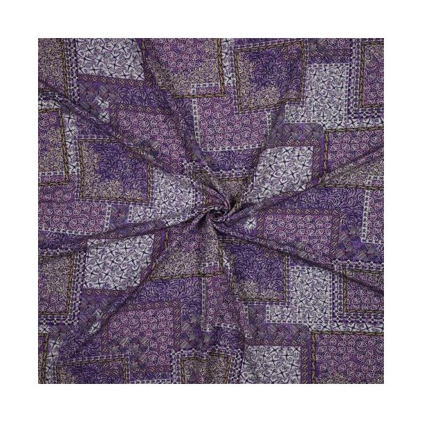 Radiance/viscose Digital Patchwork, Purple