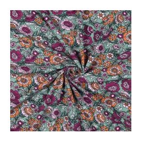 �kotex bomulds jersey Flowers, Green