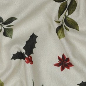 Canvas digital Chrismas Flowers, Linen look