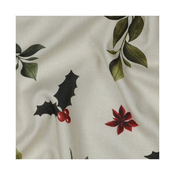 Canvas digital Chrismas Flowers, Linen look