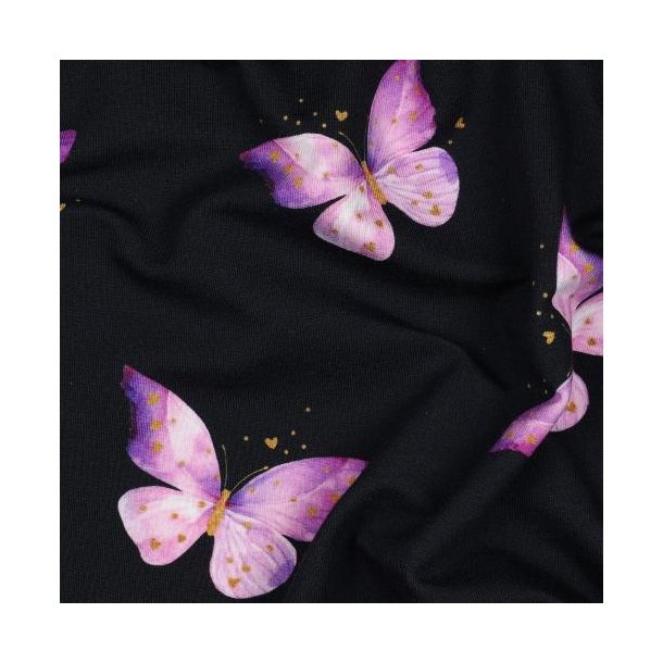 French terry Butterflies, Navy