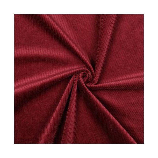 Corduroy washed 6W stretch, Bordeaux red