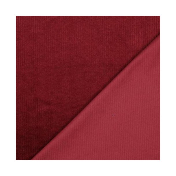 Corduroy washed 6W stretch, Bordeaux red