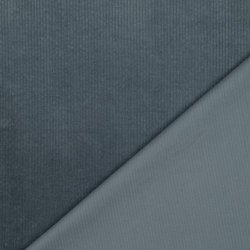 Corduroy washed 6W stretch, Grey blue