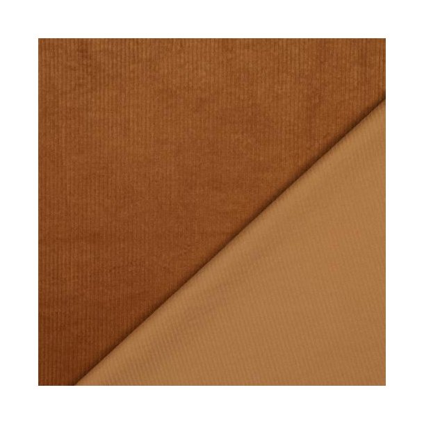 Corduroy washed 6W stretch, Cognac