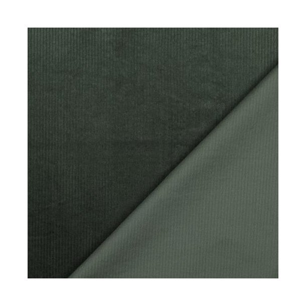Corduroy washed 6W stretch, Dark green