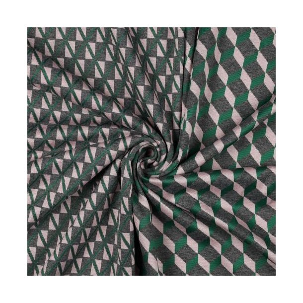 Knitted jacquard Graphic, green