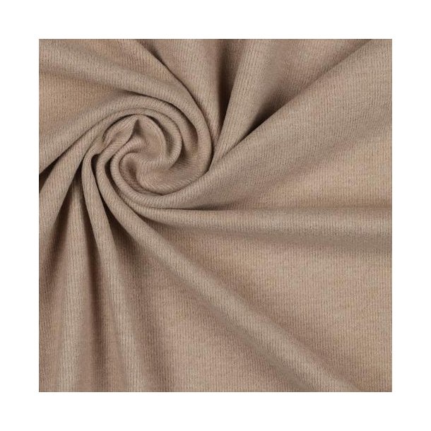 Brushed rib jersey, Sand