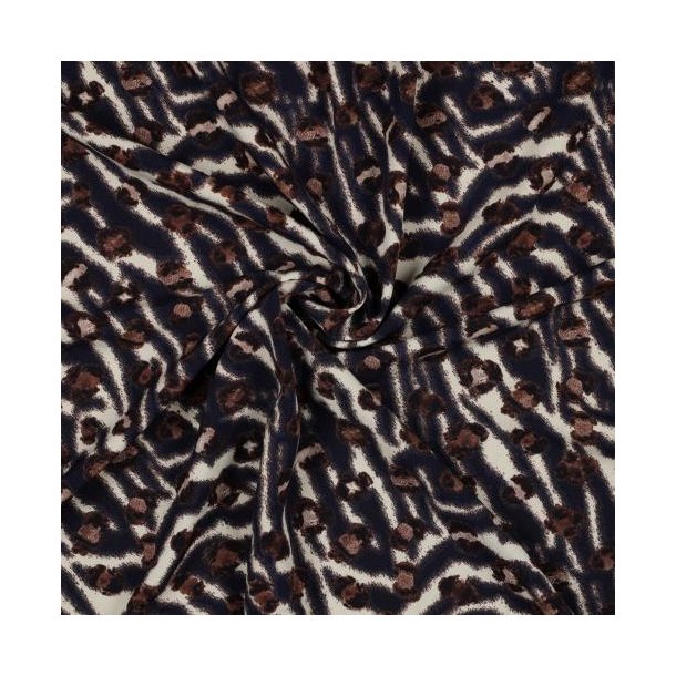 Magnolia stretch Animal skin, Navy