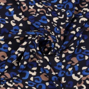 Magnolia stretch Animal skin, Navy