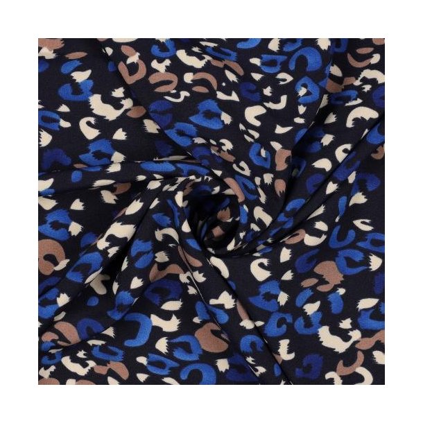 Magnolia stretch Animal skin, Navy