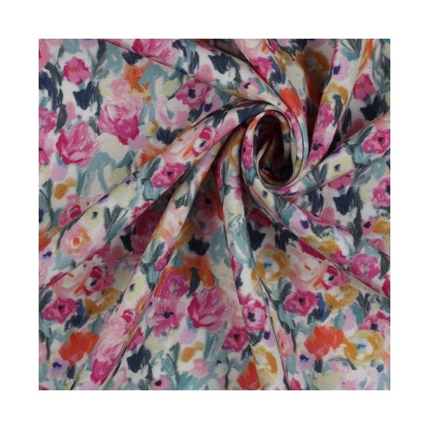 Radiance/viscose Digital Flowers, Fuschia