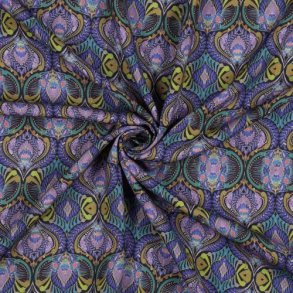 Viscose lurex digital Leaves, Purlpe