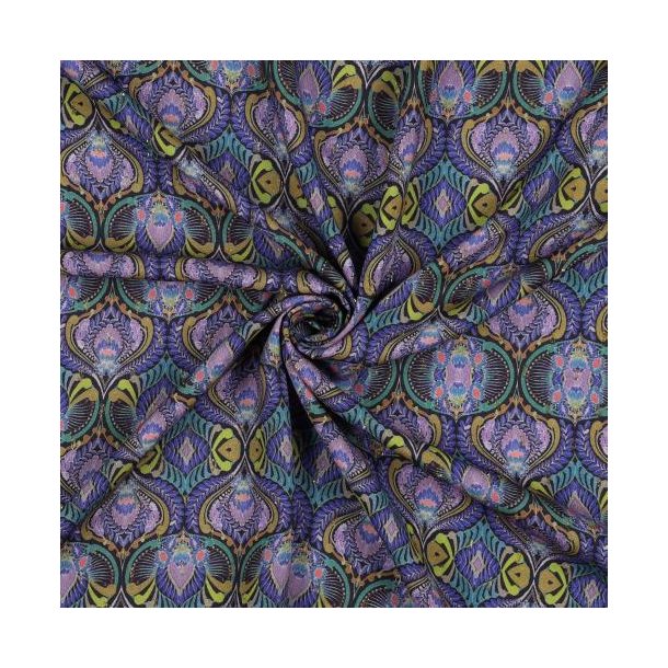 Viscose lurex digital Leaves, Purlpe