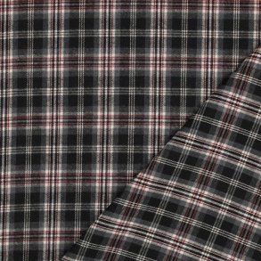 Brushed yarn dyed checks, Black
