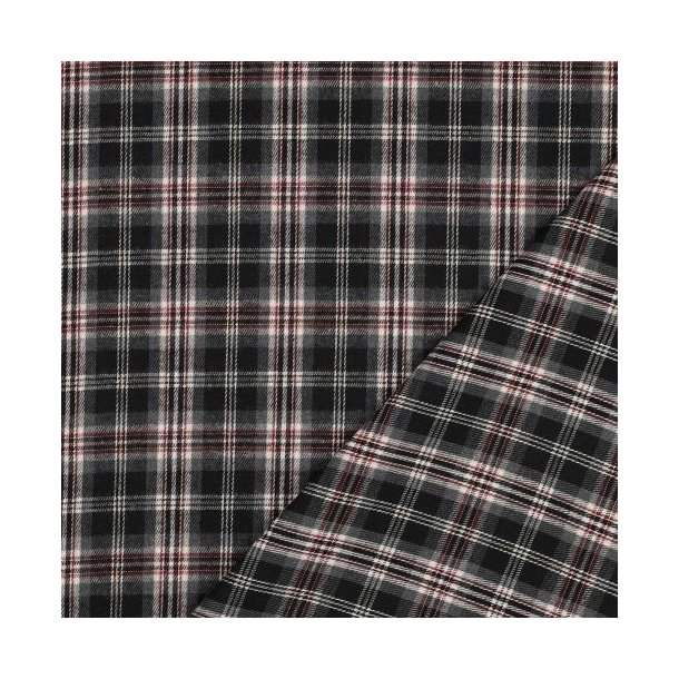 Brushed yarn dyed checks, Black