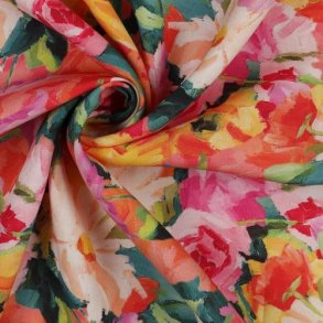 Radiance/viscose Digital Flowers, Orange