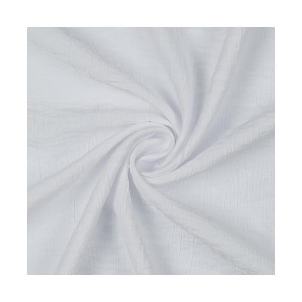 Viscose crinkle, White