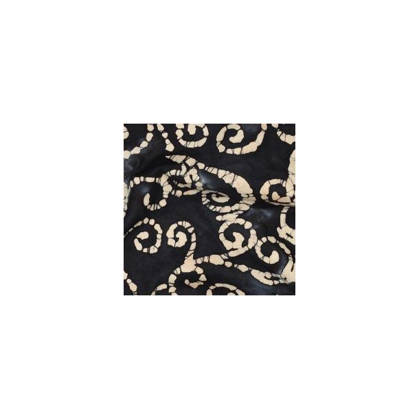 Unique crafted Batik cotton, Black
