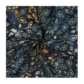 Unique crafted Batik cotton, Navy