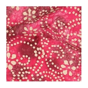 Unique crafted Batik cotton, Cerise