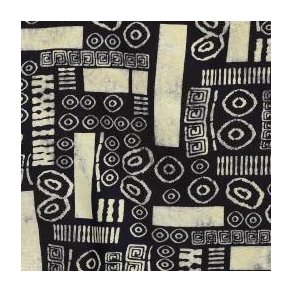 Unique crafted Batik cotton, Black