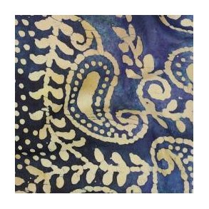 Unique crafted Batik cotton voile, Dark cobalt