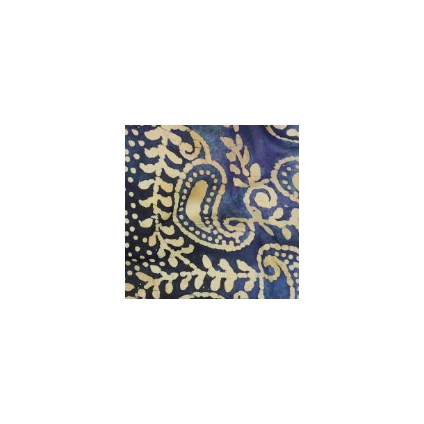 Unique crafted Batik cotton voile, Dark cobalt