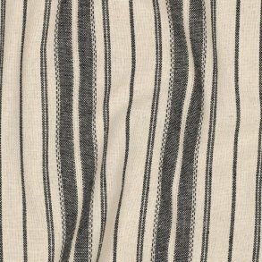 Linen viscose Stripes, Natural/Black