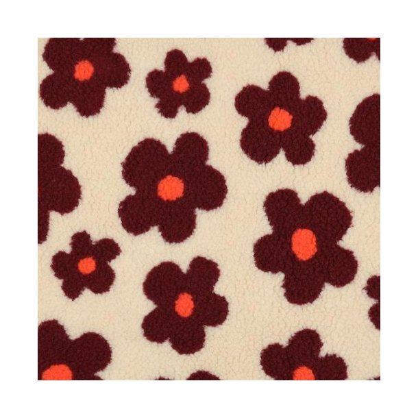 Teddy Flowers, Beige/wine red