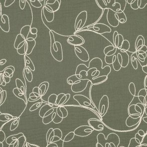 Double gauze Embroidery Flowers, Pickle