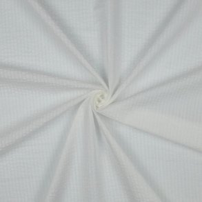 Cotton Jacquard Seersucker. White