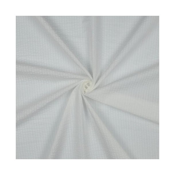 Cotton Jacquard Seersucker. White