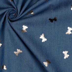 Jeans foil Butterflies, Bleached