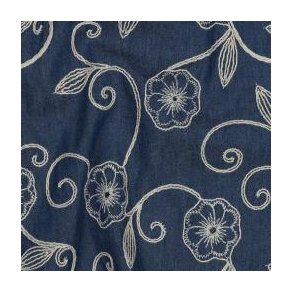 Denim Embroidery Flowers, Jeans